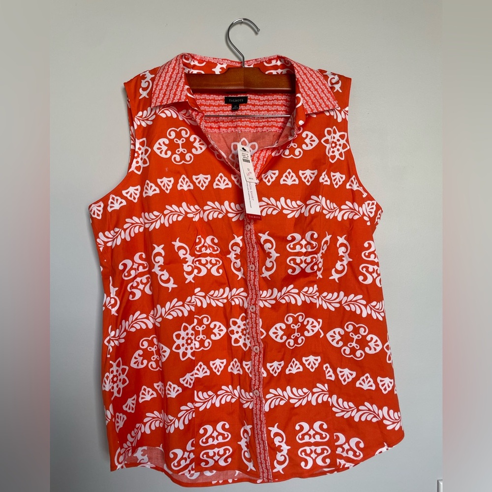 NWT Talbots sleeveless blouse size 12